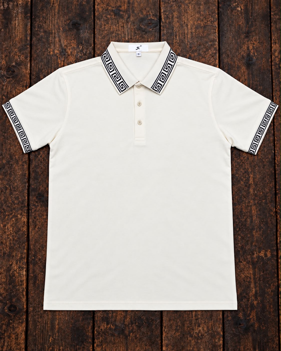CUELLO PIQUÉ CREMA